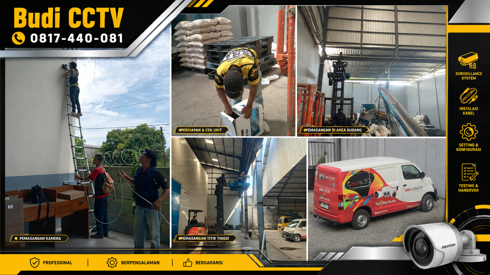 Instalasi CCTV Hikvision di Pabrik Brebes, Praktis Diakses