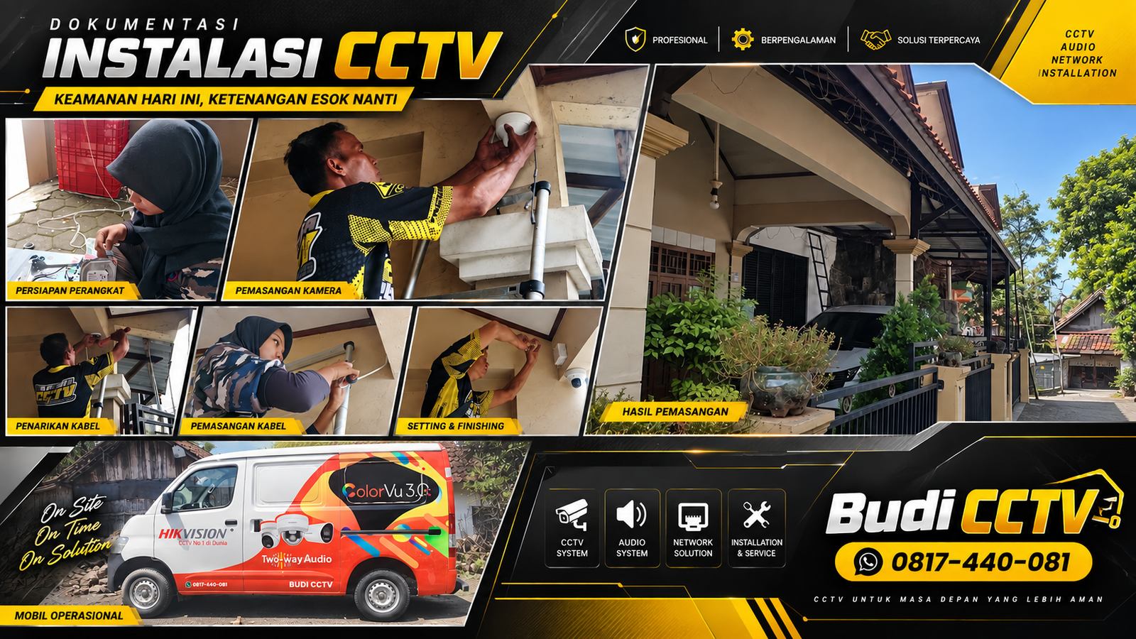 Instalasi CCTV HiLook IP Camera di Brebes, Dukungan Purna Jual Terpercaya