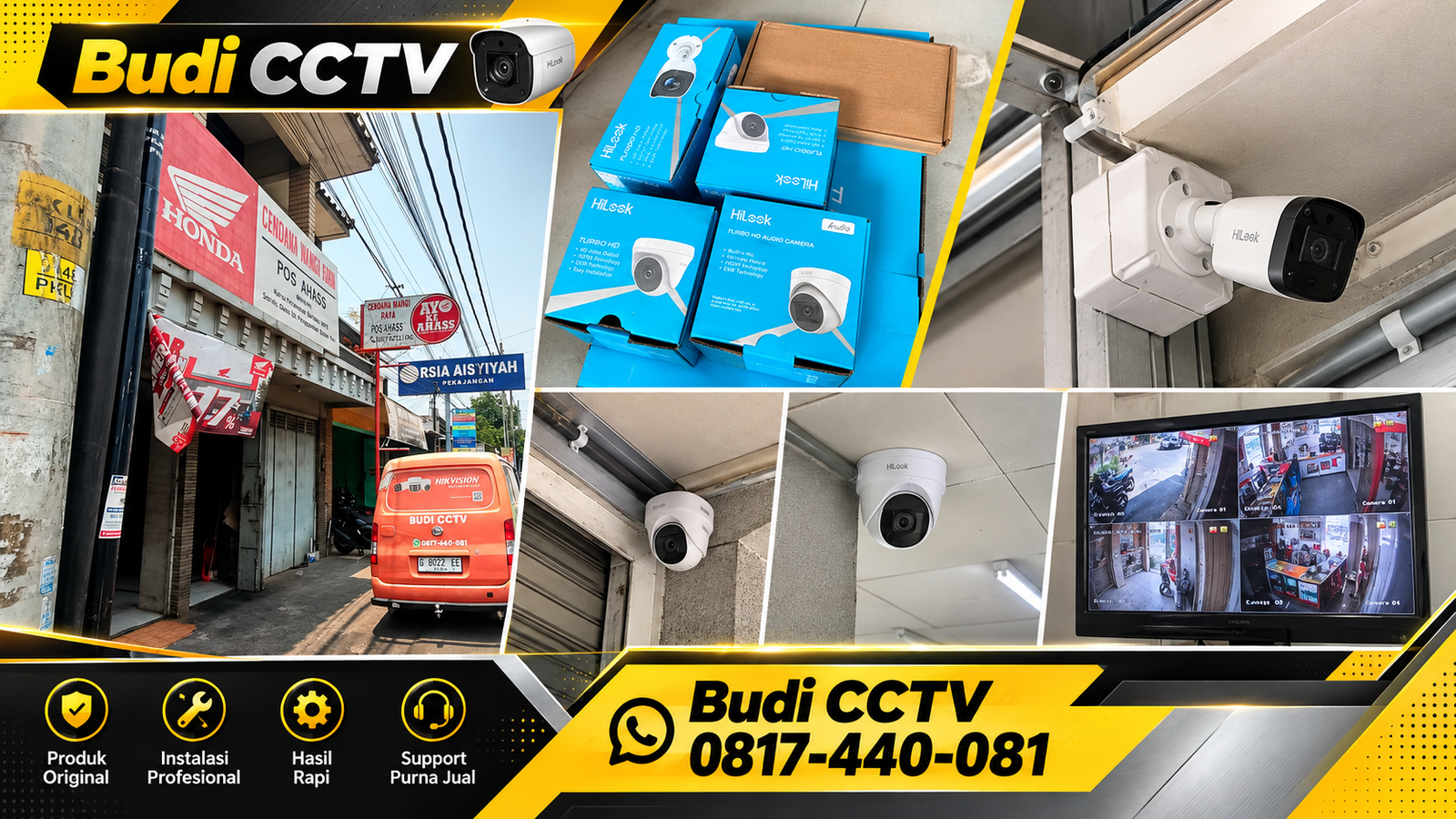 Instalasi CCTV Hilook pada Bengkel Motor di Brebes, Konfigurasi Sistem yang Stabil