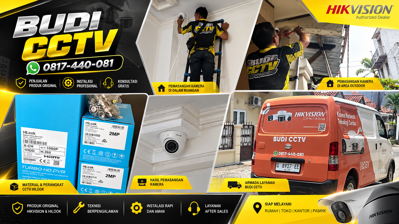 Instalasi CCTV Hilook di Brebes dengan Keunggulan Kualitas