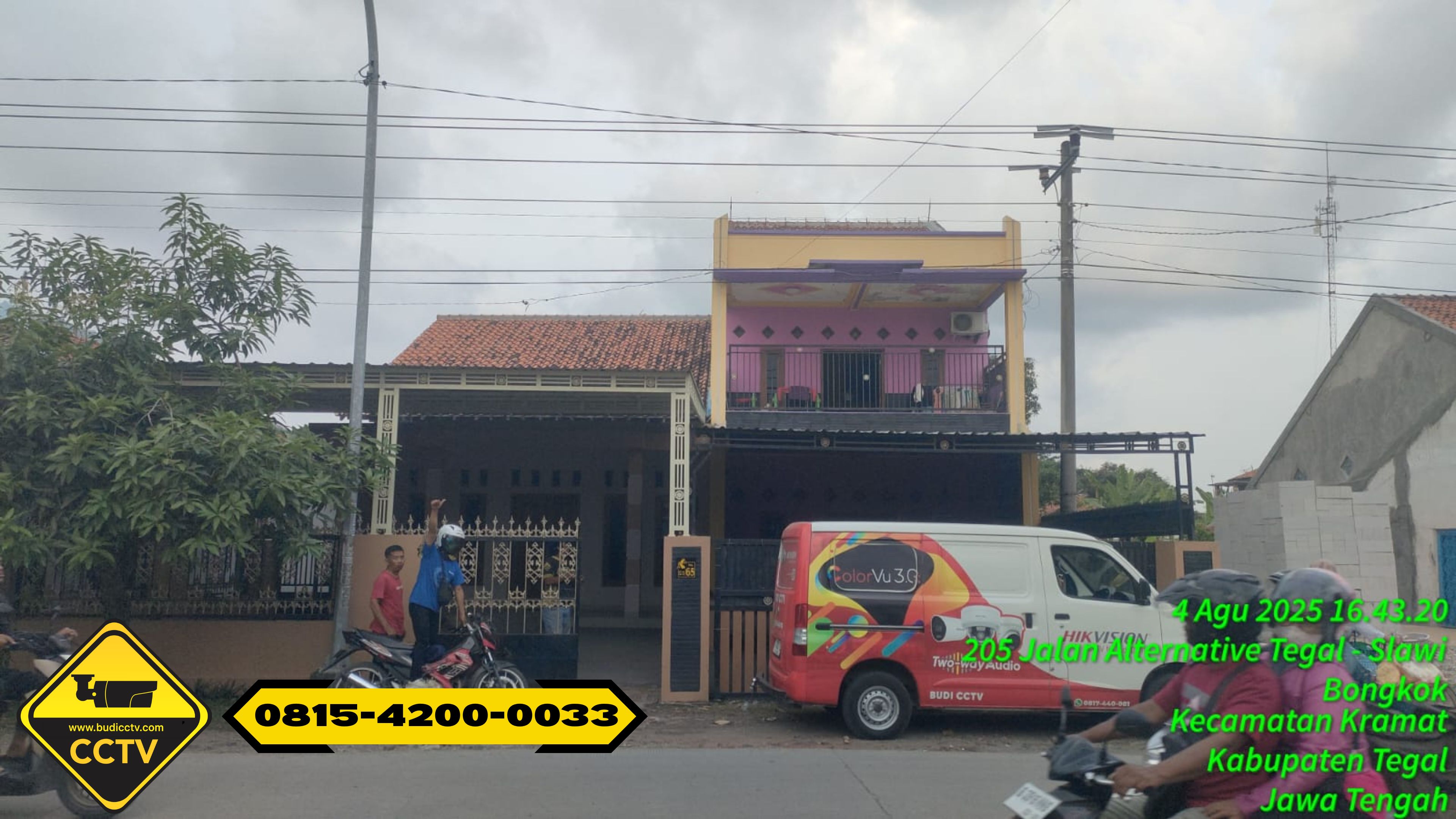 Pemasangan CCTV Hikvision 4 Channel 2MP Smart Hybrid Light di Rumah Wilayah Bongkok Kramat