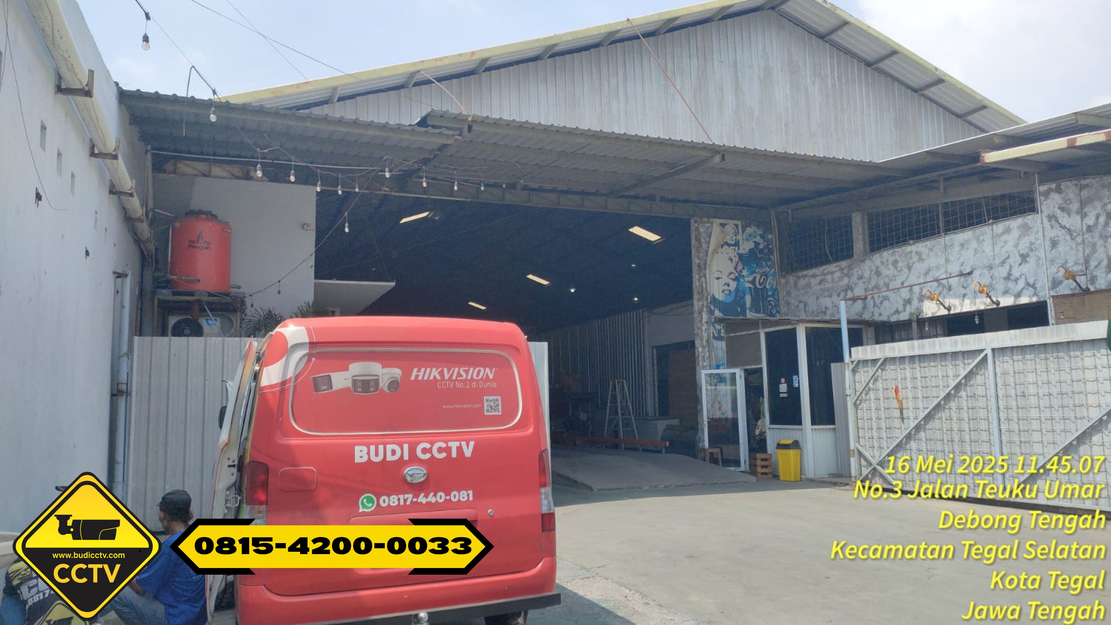 Pemasangan CCTV Hikvision 8 Channel Smart Hybrid Light 2MP di PT Wilayah Debong