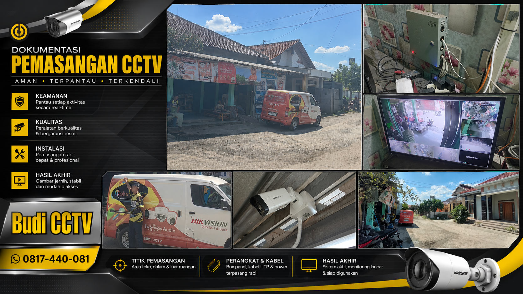 Instalasi CCTV Hilook di Toko Area Brebes