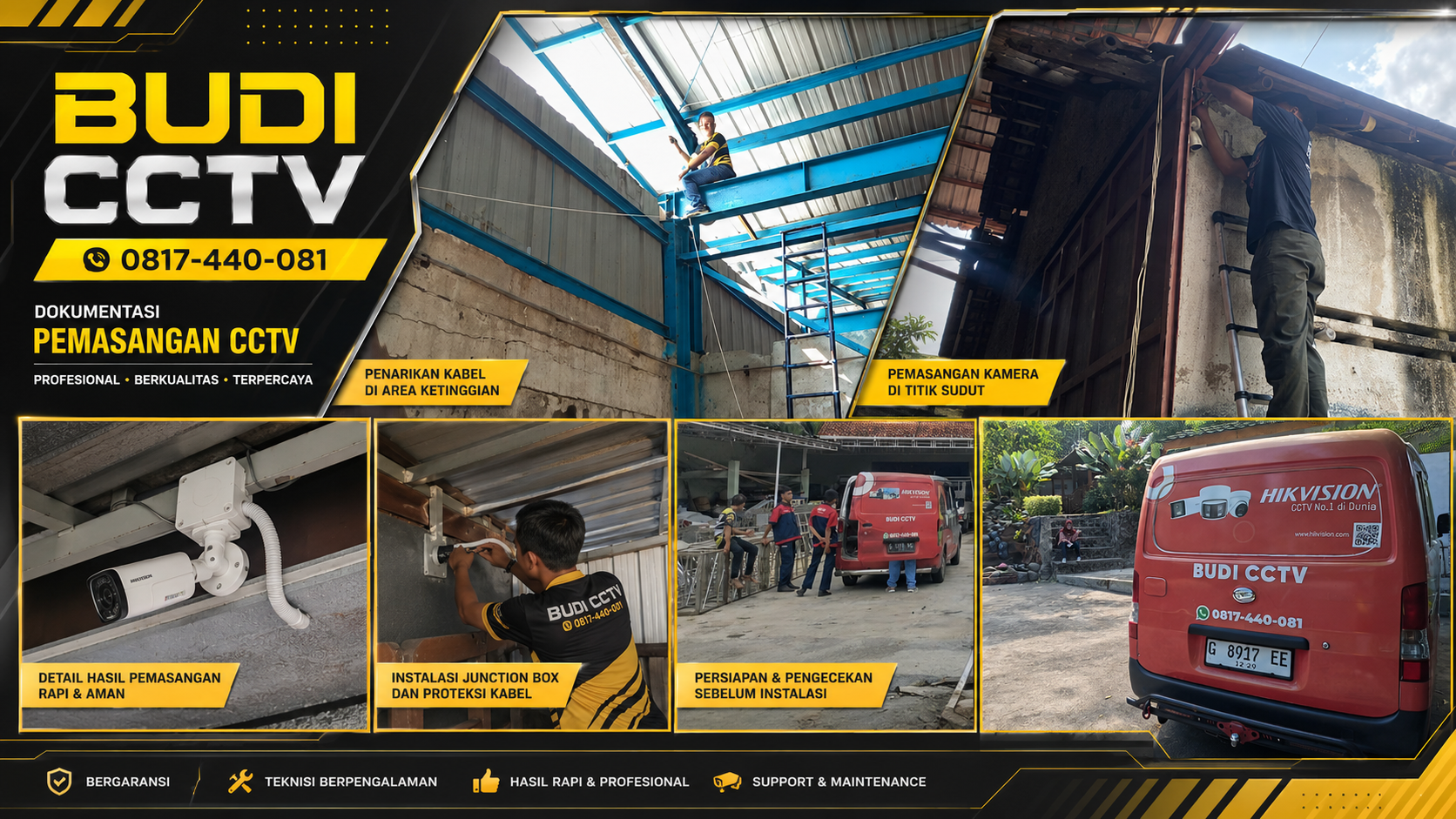 Pemasangan CCTV Hikvision Pabrik Tegal Akses Praktis