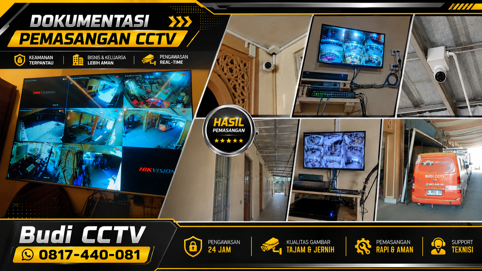 Pemasangan CCTV Hikvision Pantau Pesantren Tegal Kapan Saja
