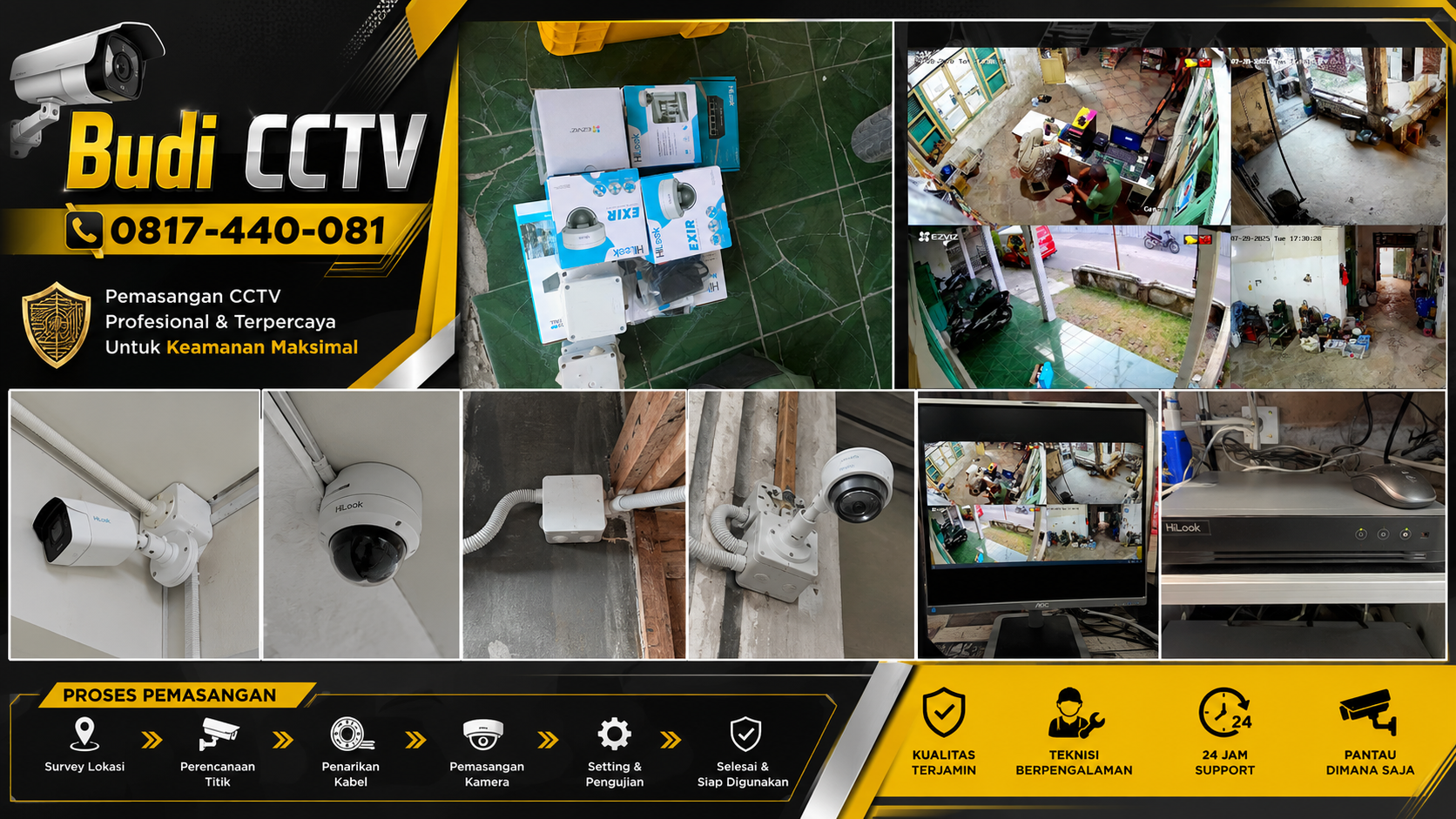 Pemasangan CCTV HiLook Tegal, Pantau Lebih Efisien
